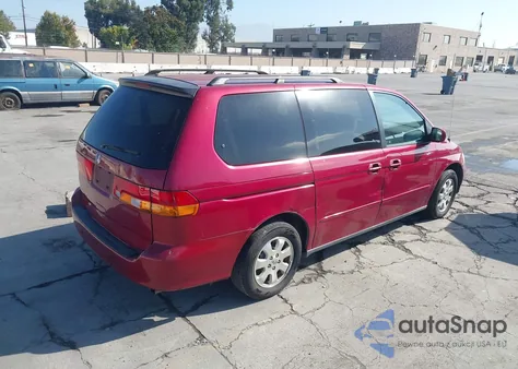 2004 Honda Odyssey Ex-L z USA, uszkodzony, nr VIN 5FNRL18004B035525